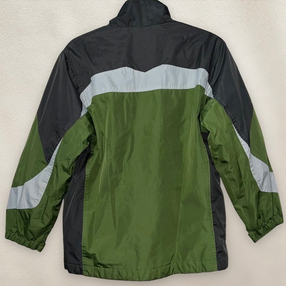 Cherokee Kids Windbreaker Jacket Insulated Full Zip Green Gray Youth Size Large - Picture 2 of 6